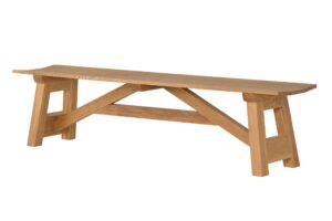 Dębowa, masywna, olejowana i woskowana ława rustyklalna