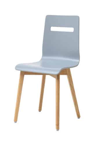 Krzesło do jadalni z olejowanego dębu Mia szara