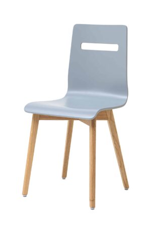 Krzesło do jadalni z olejowanego dębu Mia szara