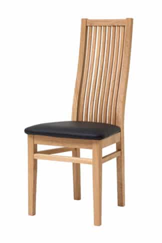 Krzesło kuchenne Sandra tapicerowane czarną ekoskórą