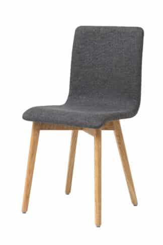 Krzesło do jadalni Grim z szarą tapicerką