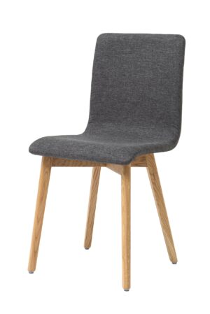 Krzesło do jadalni Grim z szarą tapicerką