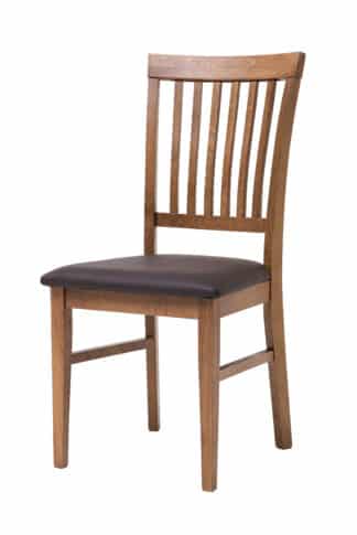 Masywne krzesło Raines z czarną matową ekoskórą