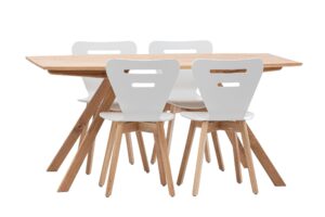 Zestaw do jadalni z dębu Kolín-Doris