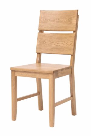 Krzesło dębowe Karla w lakierowanym wykończeniu