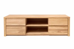 Komoda pod telewizor z litego drewna dębowego Lausanne