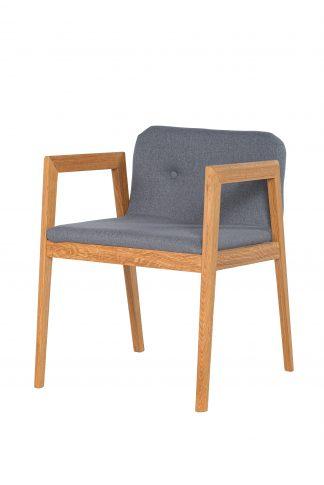 Židle s područkami ID s šedým polstrováním je nestárnoucí klasika s moderním nádechem, multifunkční klenot, který přináší rozměr komfortu a stylu do vaší jídelny. 