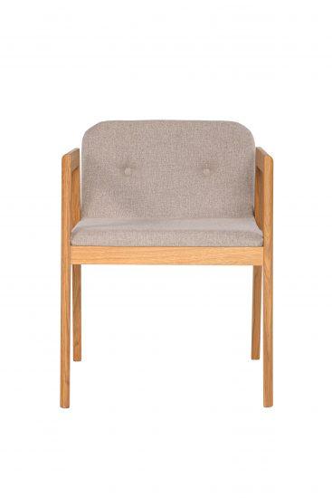 Židle s područkami ID s béžovým polstrováním je nejen ohromující doplňkem interiéru, ale také prémiovým řešením pro každodenní pohodlí.