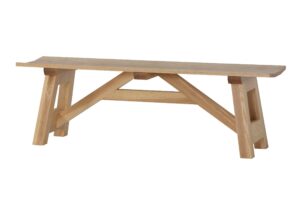 Jesionowa masywna lakierowana ława Rustical