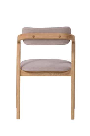 Dąb olejowany Krzesło Aksel tapicerowane beżową tkaniną 3