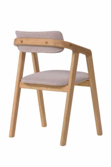 Dąb olejowany Krzesło Aksel tapicerowane beżową tkaniną 4