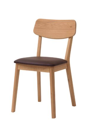 Židle Vilnius s hnědou koženkou v minimalistickém stylu stane nejen praktickým, ale i estetickým doplňkem vašeho interiéru.