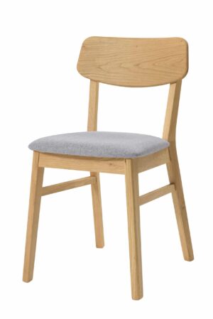 Krzesło do jadalni Vilnius z szarą tapicerką