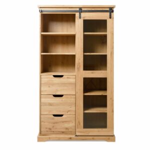  Vitřína Railway 2 je to nadčasová elegance, která vydrží a nabízí dostatek úložného prostoru ve svých šuplících a poličkach.