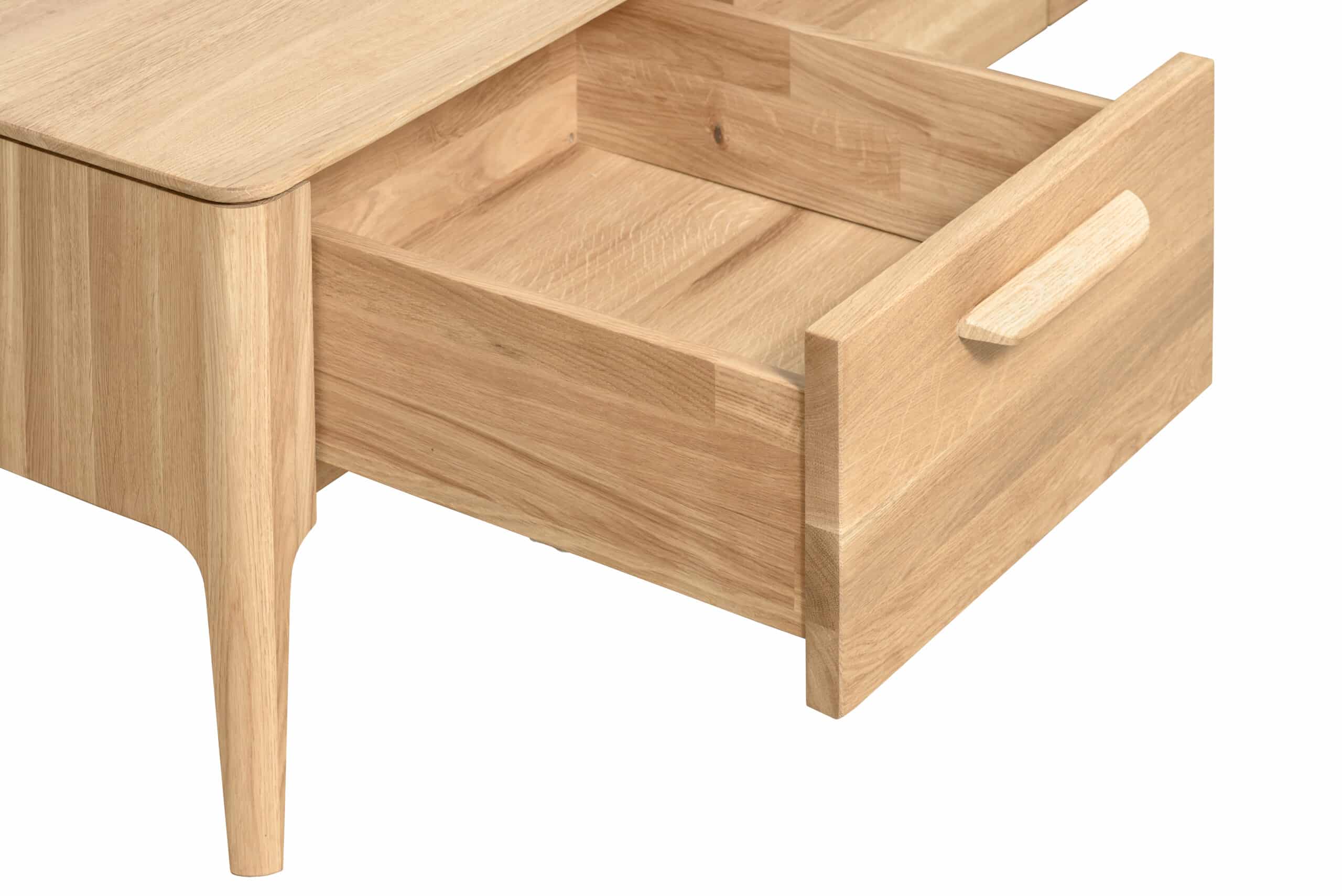 Dubová komoda pod TV Atlanta-skvost mezi nábytkem je tím pravým ořechovým pro milovníky skandinávského minimalistického designu.