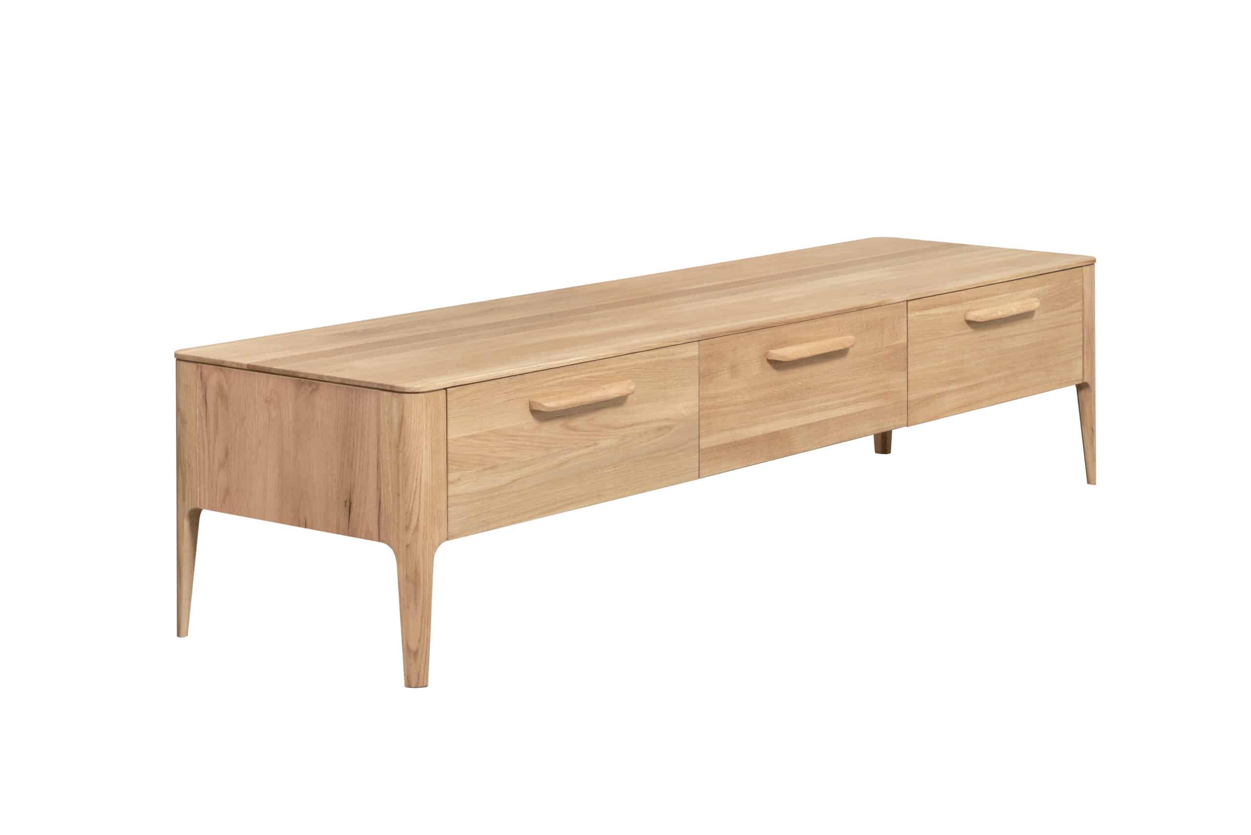 Dubová komoda pod TV Atlanta-skvost mezi nábytkem je tím pravým ořechovým pro milovníky skandinávského minimalistického designu.