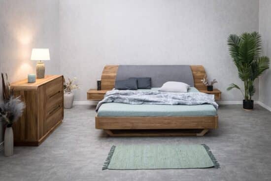 Łóżko podwójne Livorno 160×200 z litego drewna, w tym stoliki nocne - obrazek 2