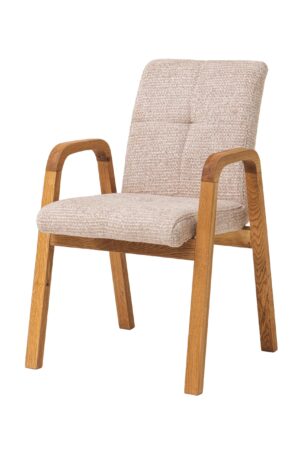Dębowe krzesło Orion w beżowej tapicerce łączy w sobie naturalną elegancję z maksymalnym komfortem. Dzięki konstrukcji z litego drewna dębowego i miękkiemu siedzisku nadaje się nie tylko do jadalni, ale także do gabinetu lub salonu. Stylowy i wszechstronny element, który doda ciepła i przytulności Państwa wnętrzu.