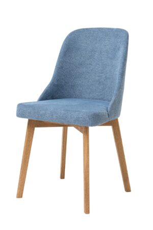 Krzesło Milis łączy naturalne piękno litego dębu z elegancką niebieską tapicerką, która wprowadzi do wnętrza świeżą i nowoczesną atmosferę. Dzięki wygodnemu profilowaniu i wysokiej jakości wykonania idealnie nadaje się do codziennego użytku. Idealnie dopełni każdą jadalnię, w której liczy się styl i maksymalny komfort.