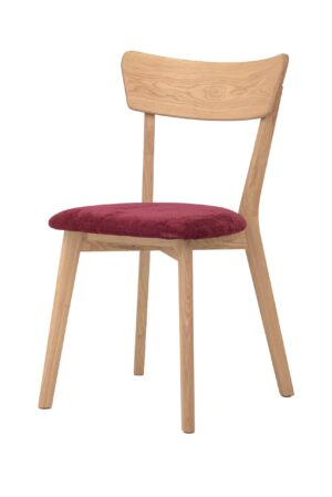 Dębowe krzesło Diana z czerwoną tapicerką to stylowy mebel, który natychmiast ożywi każde wnętrze. Połączenie litego dębu i wygodnego, tapicerowanego siedziska gwarantuje nie tylko atrakcyjny wygląd, ale także komfort podczas codziennego użytkowania. Idealny wybór do domu, w którym łączą się jakość, wygoda i wyrazisty design.