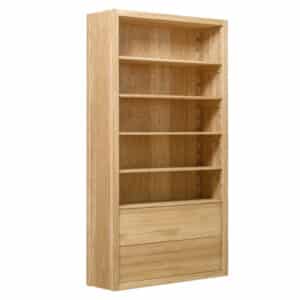 Regał dębowy z litego drewna Funny 31 wniesie do Państwa wnętrza naturalną elegancję i ponadczasowy styl. Dzięki regulowanym półkom i praktycznym szufladom z systemem Tip-on oferuje idealne połączenie designu i funkcjonalności. Solidne drewno dębowe olejowane olejem Borma Wachs gwarantuje długą żywotność i wyjątkowy wygląd każdego egzemplarza