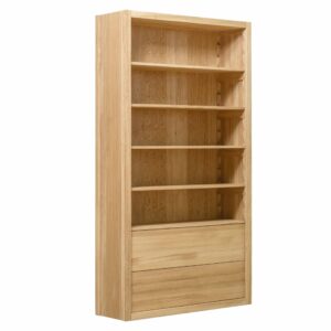 Regał dębowy z litego drewna Funny 31 wniesie do Państwa wnętrza naturalną elegancję i ponadczasowy styl. Dzięki regulowanym półkom i praktycznym szufladom z systemem Tip-on oferuje idealne połączenie designu i funkcjonalności. Solidne drewno dębowe olejowane olejem Borma Wachs gwarantuje długą żywotność i wyjątkowy wygląd każdego egzemplarza