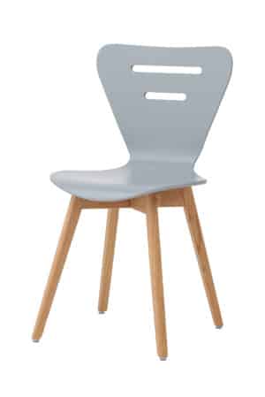 Dębowe szare krzesło do jadalni Doris zachwyca oryginalnym designem, który łączy nowoczesne kształty z eleganckim szarym wykończeniem. Ergonomicznie wyprofilowane siedzisko i oparcie z forniru dębowego, pokryte wysokiej jakości szarym lakierem, zapewniają wygodę siedzenia i atrakcyjny wygląd. Solidna dębowa konstrukcja gwarantuje wysoką stabilność, trwałość i długą żywotność. Dzięki ponadczasowemu designowi krzesło Doris świetnie pasuje do wnętrz domowych i komercyjnych, wnosząc nowoczesną elegancję, lekkość i harmonijny charakter.