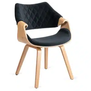 Dębowy fotel Luise czarny to idealny wybór dla wszystkich, którzy szukają stylowych i wygodnych mebli z naciskiem na wysokiej jakości materiały i nowoczesny design. Precyzyjne wykonanie, komfortowa wyściółka i elegancka dębowa konstrukcja tworzą harmonijną całość, która będzie zdobić wnętrze przez długie lata.