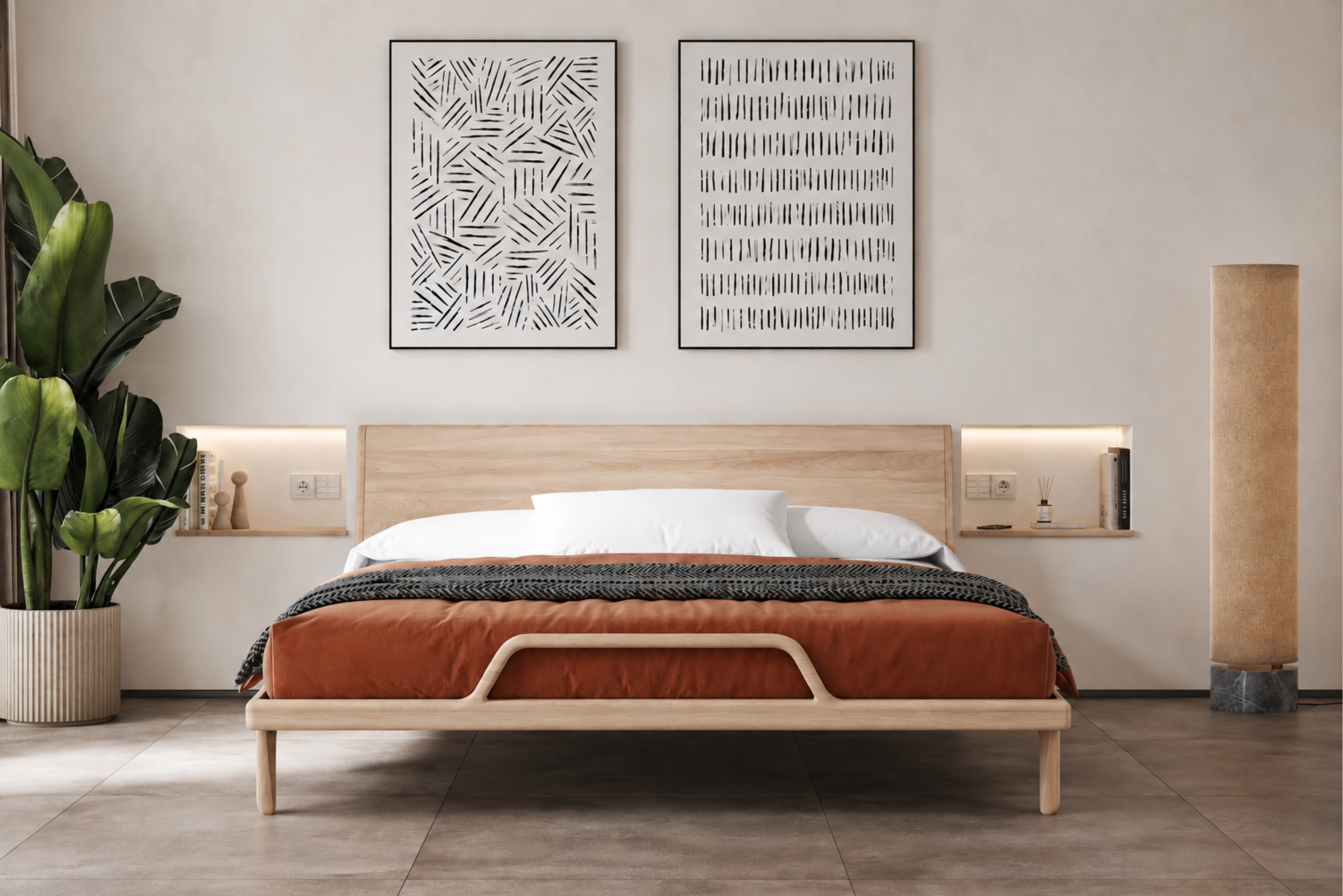Łóżko z litego drewna 180x200 Nordica natural - obrazek 2